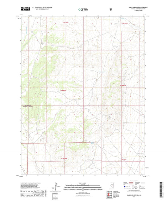 Blackjack Springs Nevada US Topo Map Image