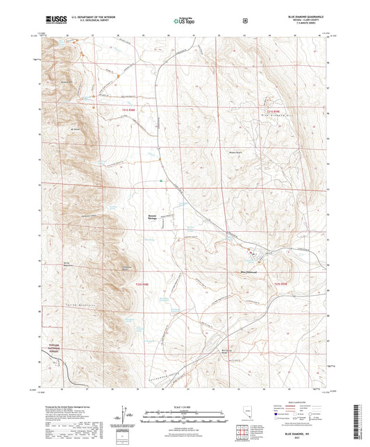 Blue Diamond Nevada US Topo Map Image