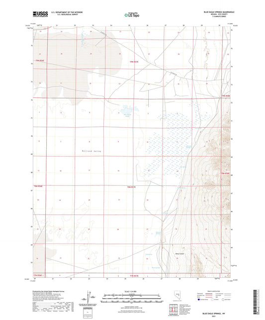 Blue Eagle Springs Nevada US Topo Map Image