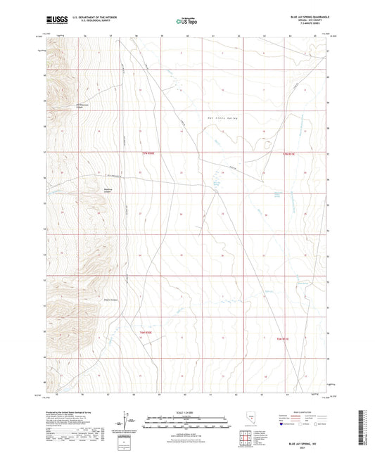 Blue Jay Spring Nevada US Topo Map Image