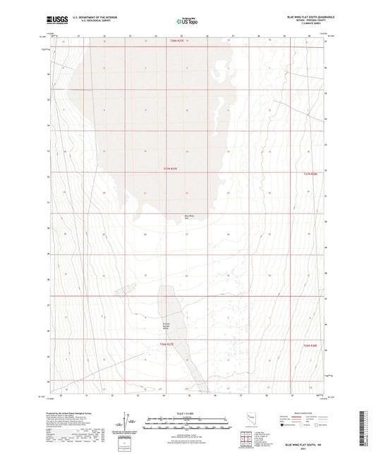 Blue Wing Flat South Nevada US Topo Map Image