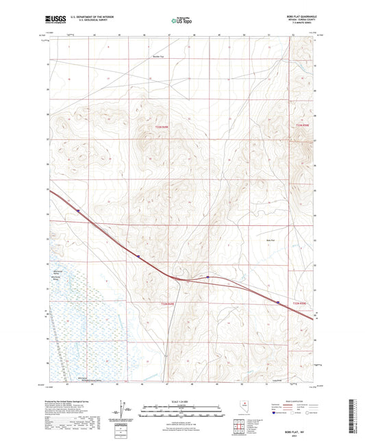 Bobs Flat Nevada US Topo Map Image