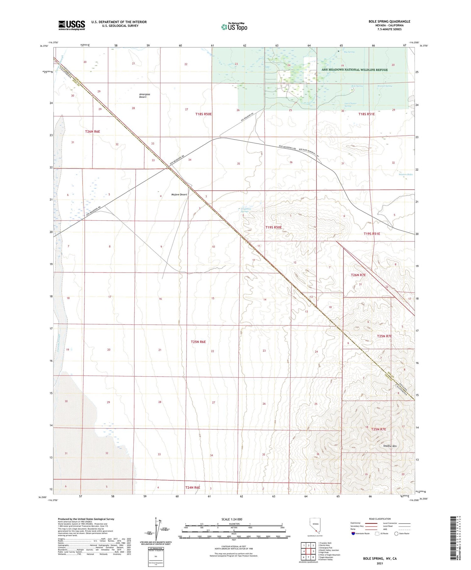 Bole Spring Nevada US Topo Map Image