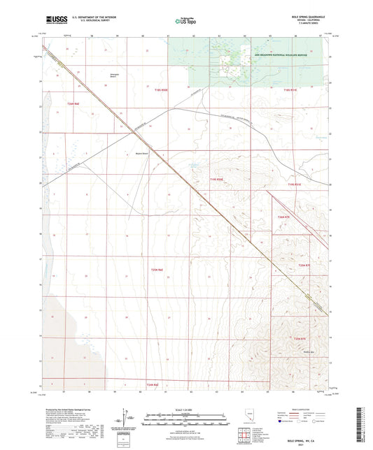 Bole Spring Nevada US Topo Map Image