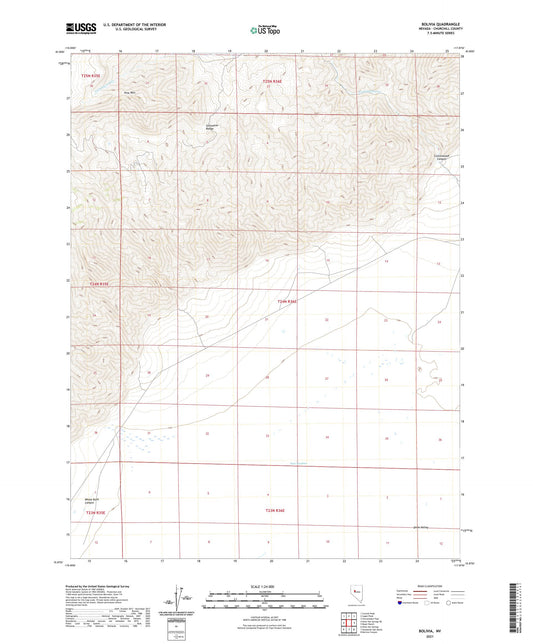 Bolivia Nevada US Topo Map Image