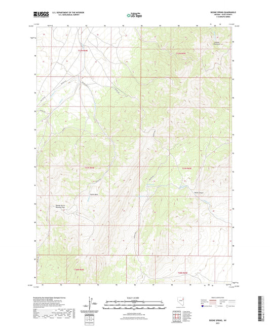 Boone Spring Nevada US Topo Map Image