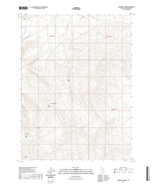 Bordwell Spring Nevada US Topo Map Image