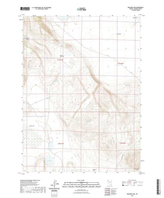 Boulder Lake Nevada US Topo Map Image