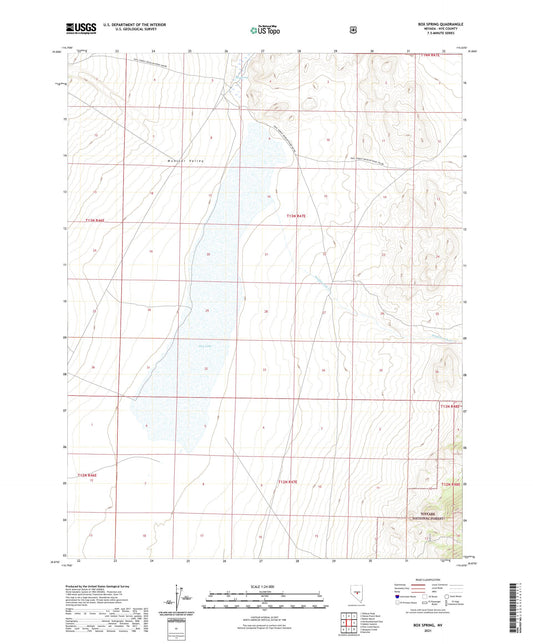 Box Spring Nevada US Topo Map Image