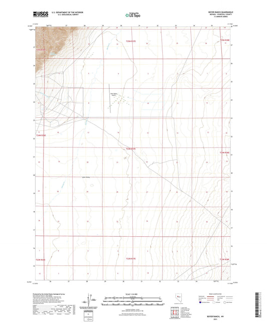 Boyer Ranch Nevada US Topo Map Image