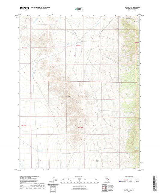 Bristol Well Nevada US Topo Map Image