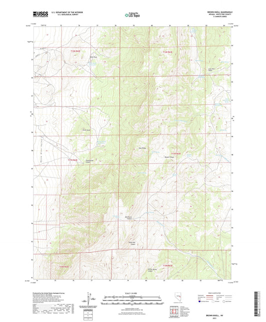 Brown Knoll Nevada US Topo Map Image