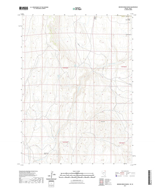 Browns Bench Ranch Nevada US Topo Map Image