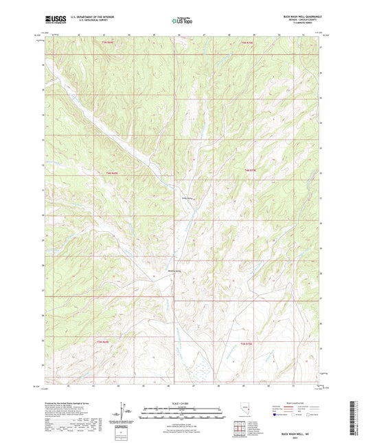 Buck Wash Well Nevada US Topo Map Image