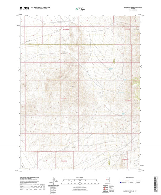 Buckbrush Spring Nevada US Topo Map Image
