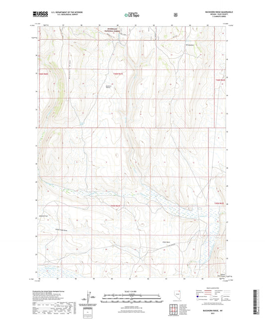Buckhorn Ridge Nevada US Topo Map Image