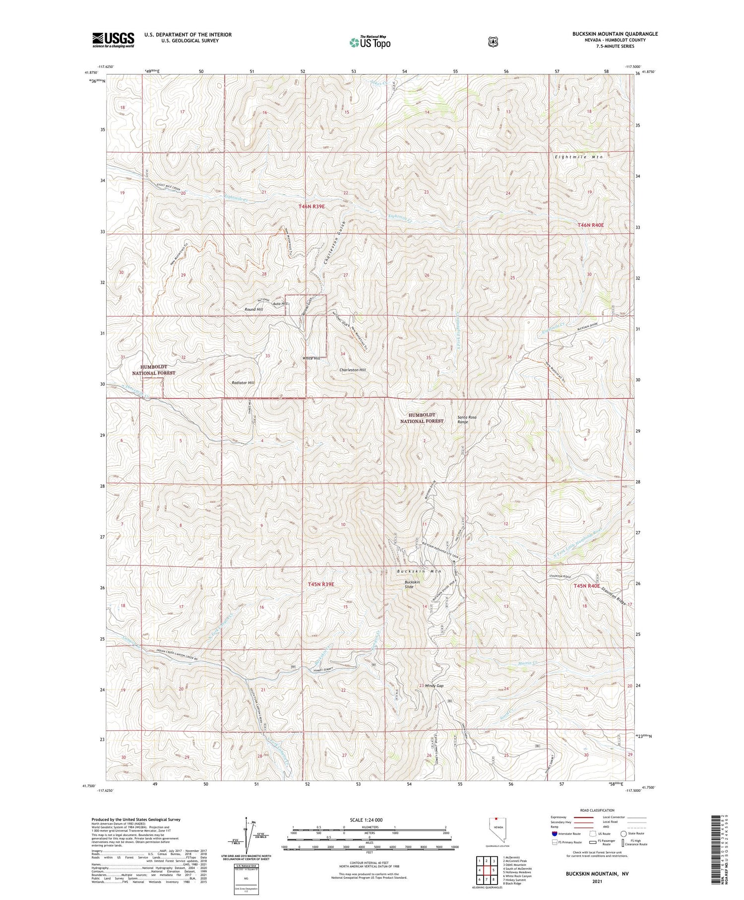 Buckskin Mountain Nevada US Topo Map Image