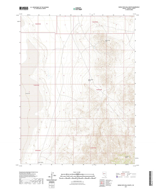 Buena Vista Hills South Nevada US Topo Map Image
