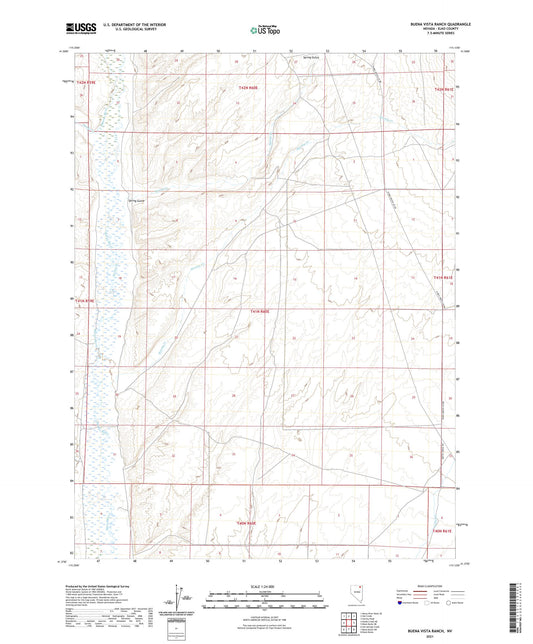 Buena Vista Ranch Nevada US Topo Map Image
