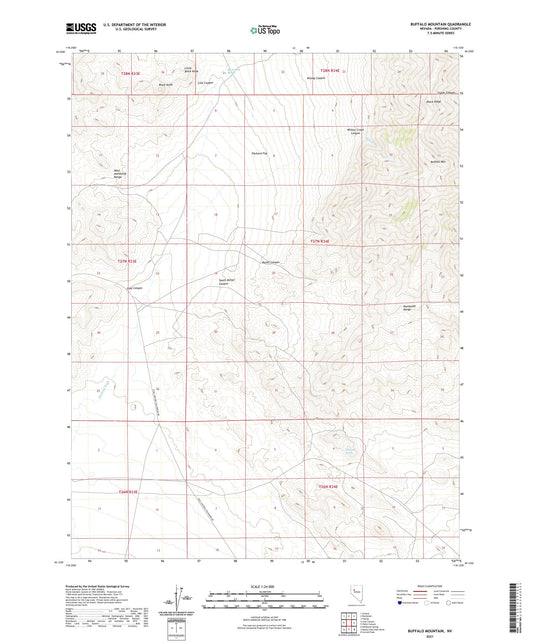 Buffalo Mountain Nevada US Topo Map Image
