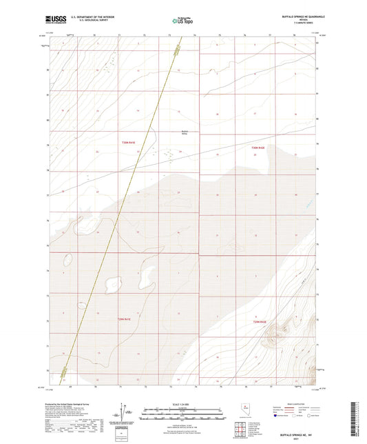 Buffalo Springs NE Nevada US Topo Map Image