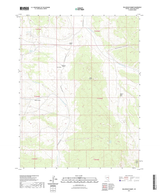 Bullwhack Summit Nevada US Topo Map Image