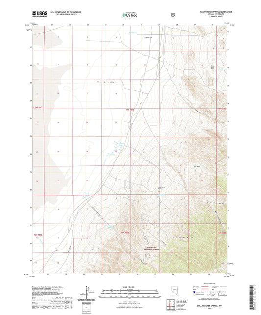 Bullwhacker Springs Nevada US Topo Map Image