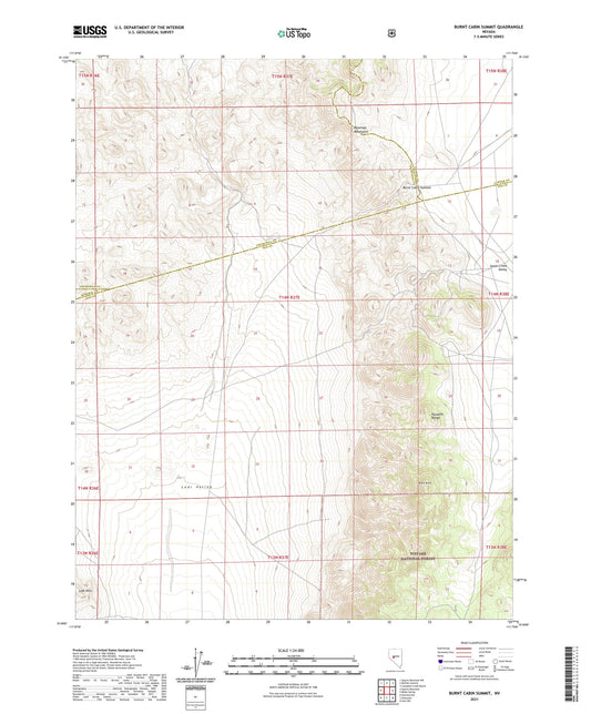 Burnt Cabin Summit Nevada US Topo Map Image
