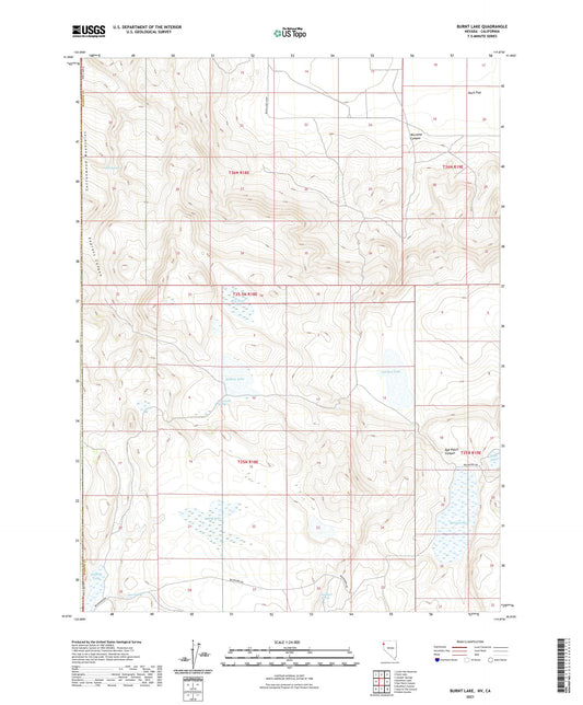 Burnt Lake Nevada US Topo Map Image