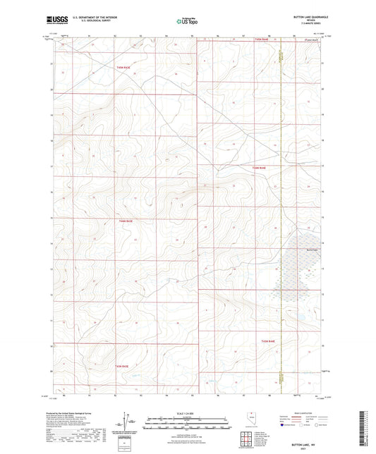 Button Lake Nevada US Topo Map Image