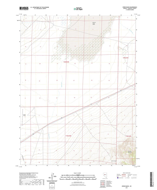 Byers Ranch Nevada US Topo Map Image