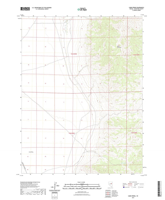 Cabin Spring Nevada US Topo Map Image