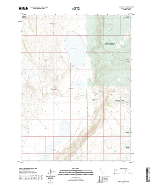 Calcutta Lake Nevada US Topo Map Image