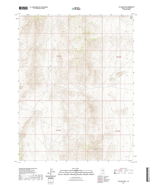 Callaway Well Nevada US Topo Map Image