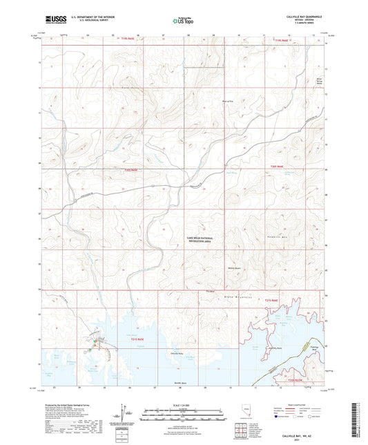 Callville Bay Nevada US Topo Map Image