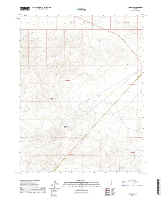 Candelaria Nevada US Topo Map Image