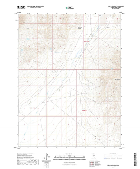 Carico Lake South Nevada US Topo Map Image