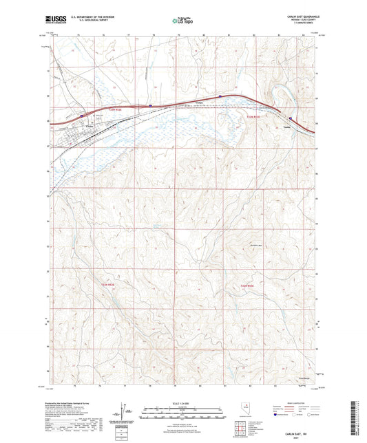 Carlin East Nevada US Topo Map Image