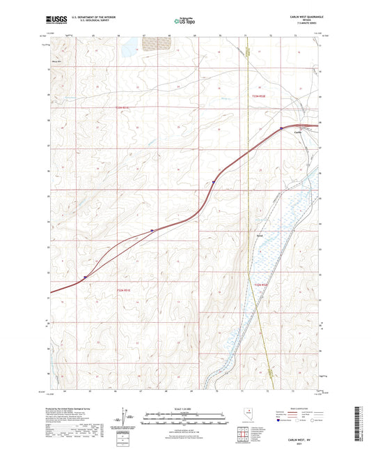 Carlin West Nevada US Topo Map Image