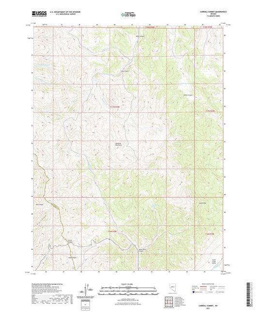 Carroll Summit Nevada US Topo Map Image