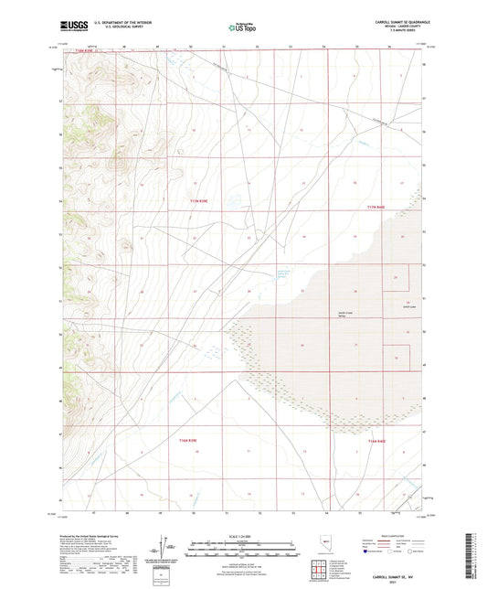 Carroll Summit SE Nevada US Topo Map Image