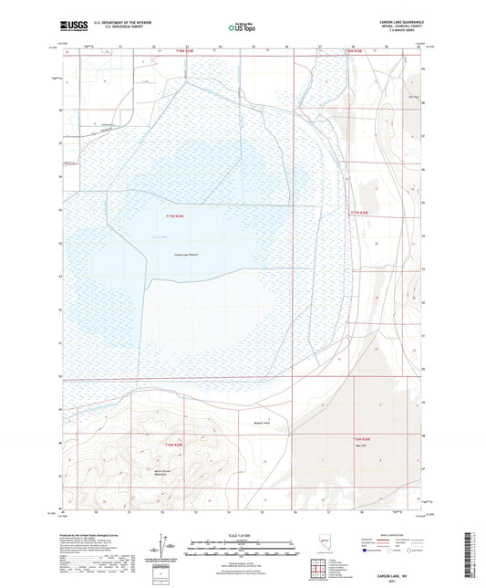 Carson Lake Nevada US Topo Map Image