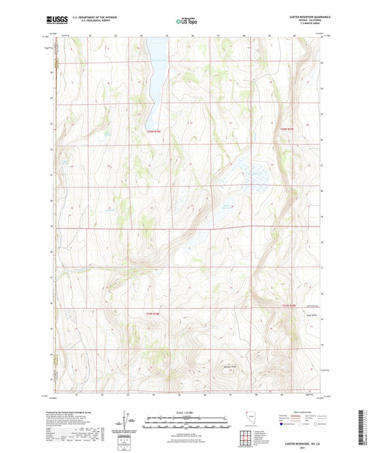 Carter Reservoir Nevada US Topo Map Image