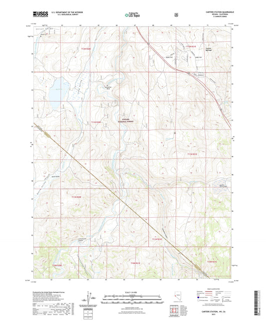 Carters Station Nevada US Topo Map Image