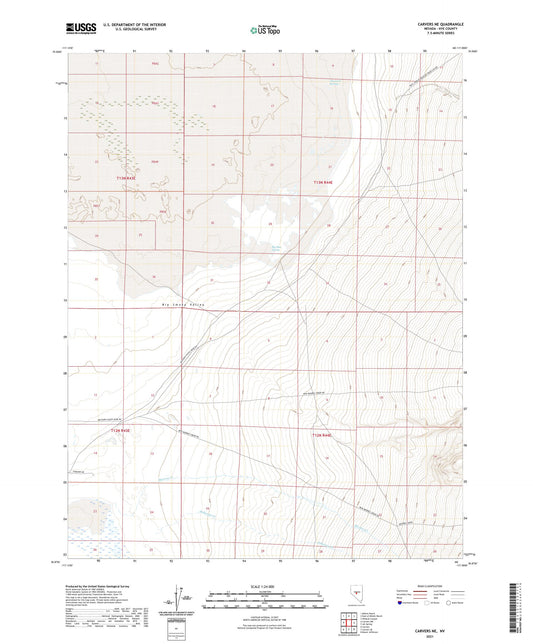 Carvers NE Nevada US Topo Map Image