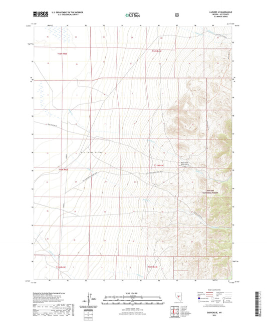 Carvers SE Nevada US Topo Map Image