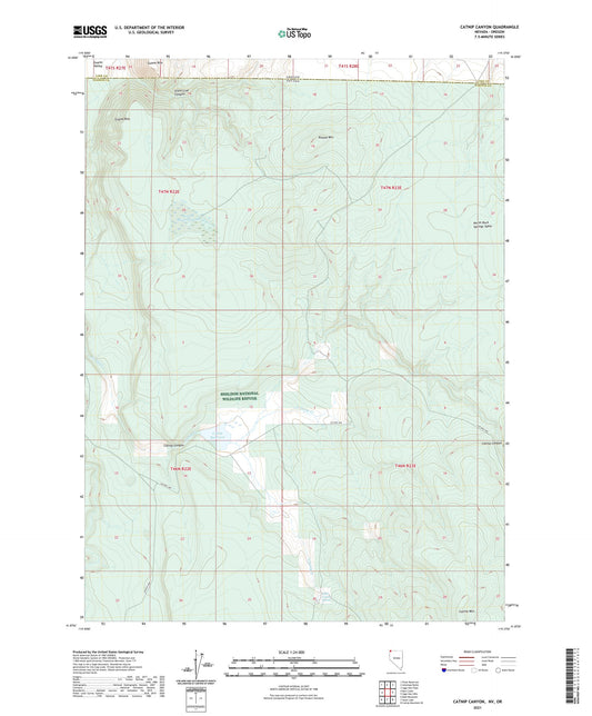 Catnip Canyon Nevada US Topo Map Image