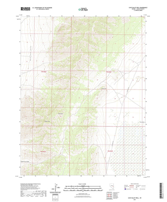 Cave Valley Well Nevada US Topo Map Image