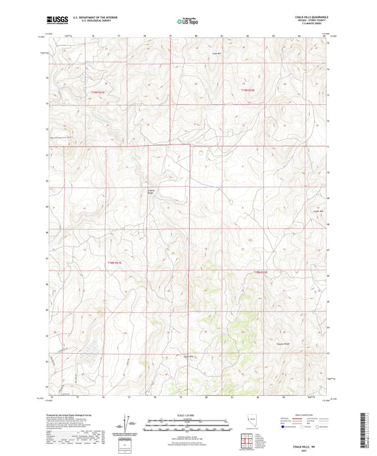 Chalk Hills Nevada US Topo Map Image
