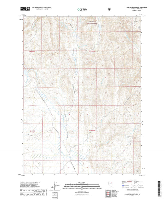 Charleston Reservoir Nevada US Topo Map Image